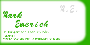 mark emerich business card